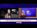 ICE Protest in Downtown Salisbury WMDT