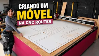 CRIEI UM MÓVEL INTEIRO NA CNC ROUTER. 