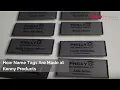 How Name Tags Are Made Custom Personalized Name Tags Metal Name Tags Plastic Name Tags