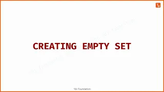 Creating Empty Set Python Programming English