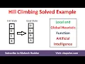 Hill Climbing Search Solved Example using Local and Global Heuristic Function by Dr Mahesh Huddar