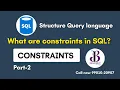 SQL Constraints part 2 structure query language SkillBout