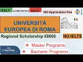 EUROPEA DI ROMA University Admissions 2026 Master Bachelor Programs Application Guide No IELTS