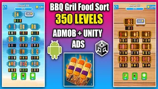 BBQ Grill Sort Unity Puzzle Game Source Code Unity Sorting Game Template Unity Source Code