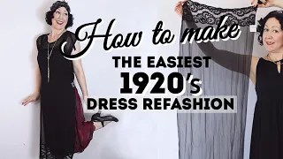 How to make your own 1920 s dress refashion from scarves Need a 2020 flapper or Gatsby costume