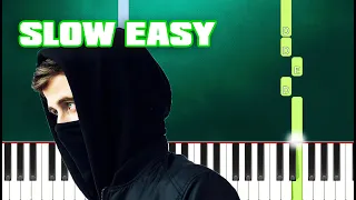 K-391 \u0026 Alan Walker - End of Time (Slow Easy Piano Tutorial) (Anyone Can Play)