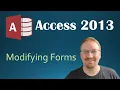 20 Modifying Our Form - Part 1 Programming In Microsoft Access 2013