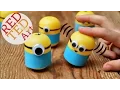 Minion Crafts Make Wobbly Minion Weebles from Plastic Eggs or Kindersurprise Capsules