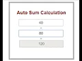 AUTO SUM CALCULATION USING JAVASCRIPT