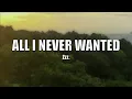 Zzz.- All I Never Wanted - Lyrics