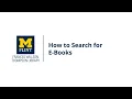 How to Search for E-Books