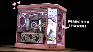 Relaxing Pink PC Build HYTE Y70 Strawberry Milk Touch Infinite