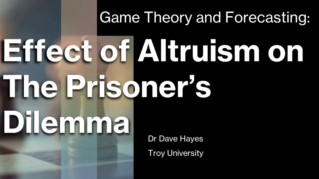 Ep. 3.2: Effect of Altruism on the Prisoner's Dilemma