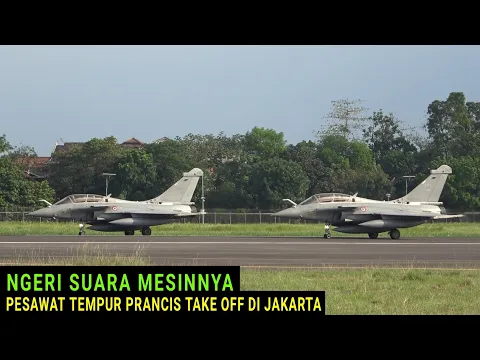 Download MP3 SANGAR SUARA MESINNYA !  Pesawat Tempur Prancis Rafale Take Off dan Landing di Bandara Halim Jakarta