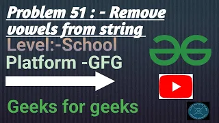 Remove Vowels From String GFG School Java CodewithRoman