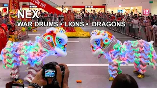  nex lion dance singapore chinese new year 2026 war drums lions high pole u0026 dragons