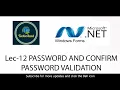 Lec-12 Password And Confirm Password Validation WINFORM C Tutorial