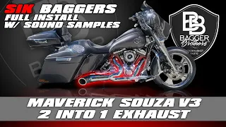 Bagger Brothers 2 into 1 Maverick V3 Full Install With Sound Clips harleydavidson