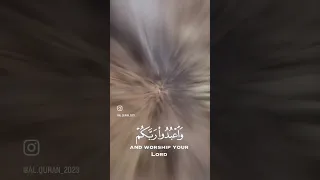 يا ايها الذين آمنوا اركعوا واسجدوا واعبدوا ربكم وافعلوا الخير لعلكم تفلحون 