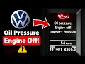 Oil pressure engine off owners manual Volkswagen How to fix oil pressure engine off owners manual