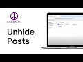 How to Unhide Posts from Craigslist