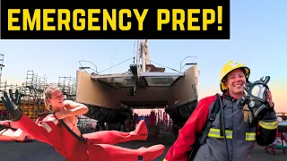 Training for emergency at sea and bad news about our new boat  [Ep. 113]