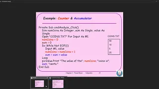 Visual Basic Chapter 6 part 1 from part 2 D