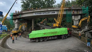 KONDISI TERKINI FLYOVER SITINJAU LAUIK !!! Masih Berlangsung Proses Pembangunan Tiang Jalan Viral