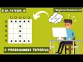 Star Pattern Program 10 in C Language in Hindi I Pattern Program C Programming Tutorial