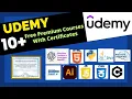 Udemy New Premium Online Courses Free Certificates Learn AI Chat GPT ML Python Java More