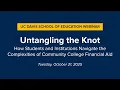 How Students and Institutions Navigate Community College Financial Aid
