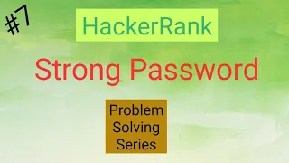Strong Password Hackerrank Solution