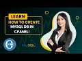 How to Create a MySQL Database in cPanel and Import backup Using phpMyAdmin