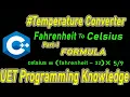 Temperature converter Fahrenheit to celsius IDE visual studio Coding with C