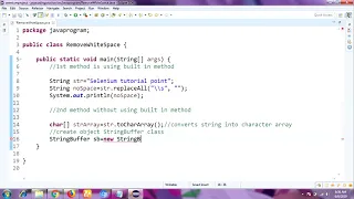 How to Remove White Space from String in Java