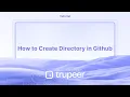 How to Create Directory in Github