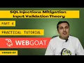 How to Mitigate SQL Injection WebGoat 8 SQL Injection Tutorial Cyber World Hindi