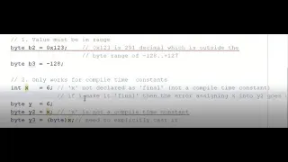 Java 8 OCA 1Z0-808 - Java Data Types Enthuware sample questions