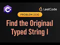 LeetCode 3330 Find the Original Typed String I CSharp Solution