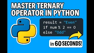 Ternary Operator Explained with a Simple Project - Python Shorts