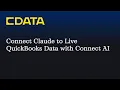 Connect Claude to Live QuickBooks Online Data CData Connect AI MCP