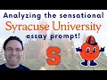 Syracuse University s Sensational Supplemental Essay Prompt