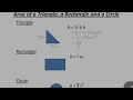 How To Find Area Of Circle Triangle Rectangle Using JavaScript