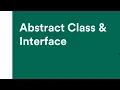 Abstract Class Interface - Abstraction Intro