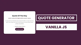 Random Quote Generator Using API Vanilla JS Project