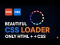 Colorful Ring Loader Animation using HTML CSS Modern CSS Animation Tutorial 2025