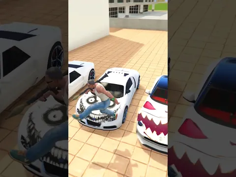 Franklin Play Hide Or Hunt With Bhootiya Cars 🤯 | INDIAN BIKE DRIVING 3D | #shorts #maxer