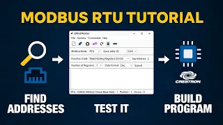 Modbus RTU Tutorial Find Slave Addresses Test Registers Control with Crestron