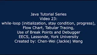 EECS1021 Java Tutorial 23