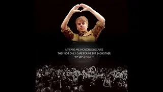 justin bieber message to his beliebers